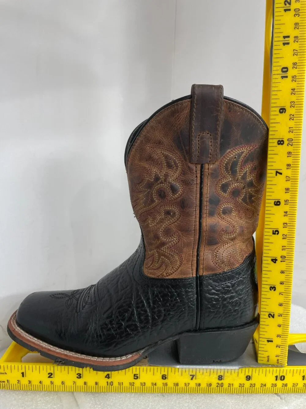 Dan Post Little River Brown Cowboy Boots Western Square Toe Kids Boys Size 1.5